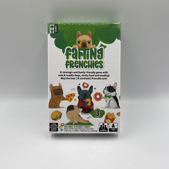 Farting Frenchies Card Game Family 2-4 Players 20 Min Boss Dog Games Sealed New - Picture 1 of 6